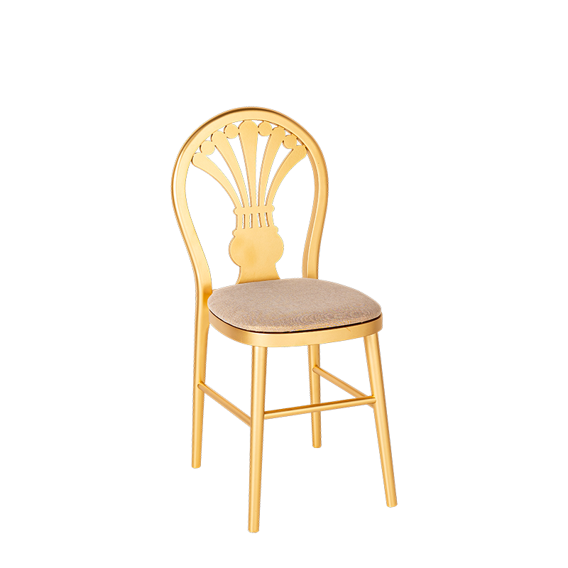 Stuhl Joséphine mit Sitzkissen Gold