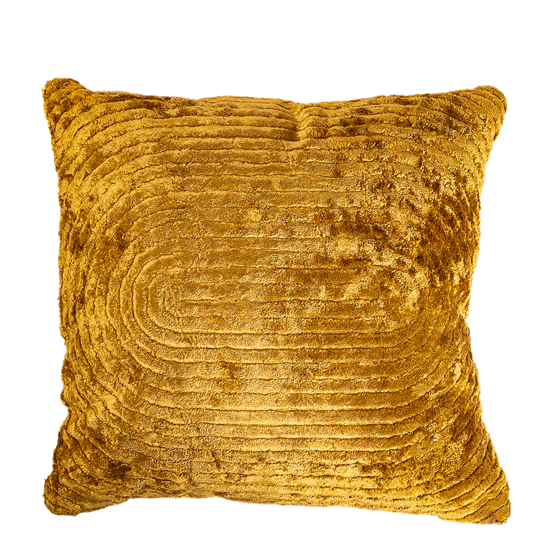 Kissen Onda senfgelb 45 x 45 cm