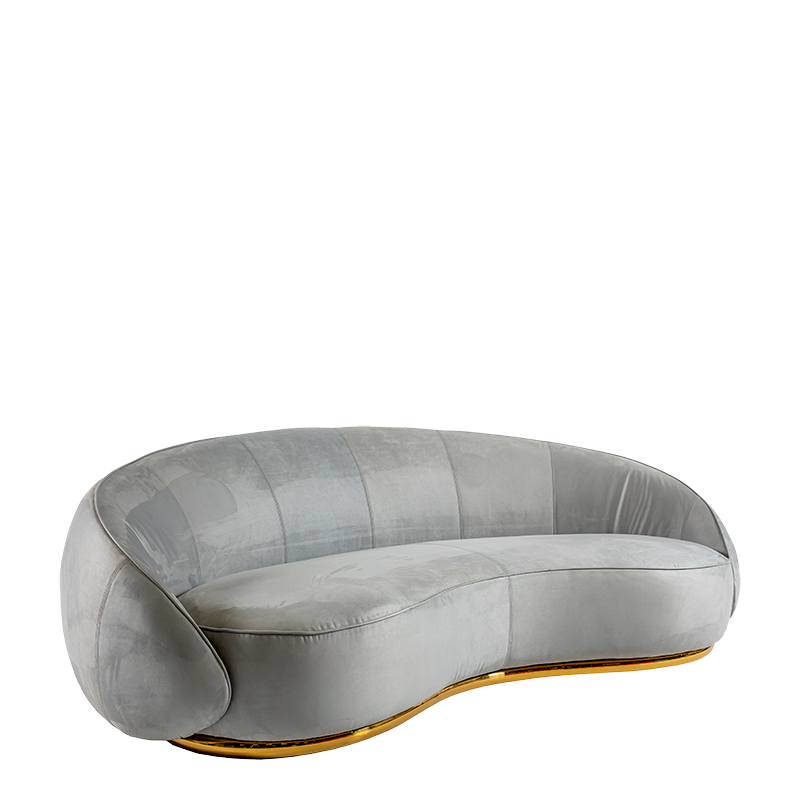 Canapé Lorenza Gris clair 100 x 220 H 73 cm