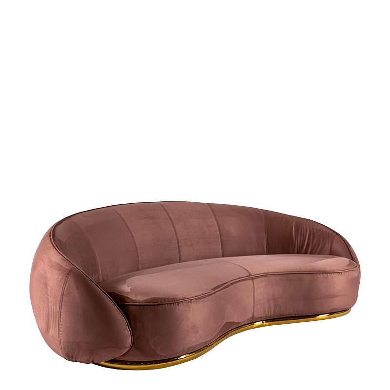 Canapé Lorenza Taupe 100 x 220 H 73 cm