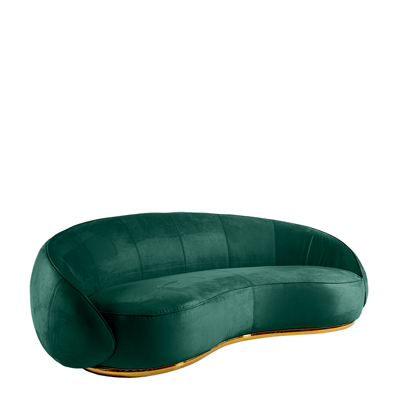 Sofa Lorenza grün 100 x 220 H 73 cm