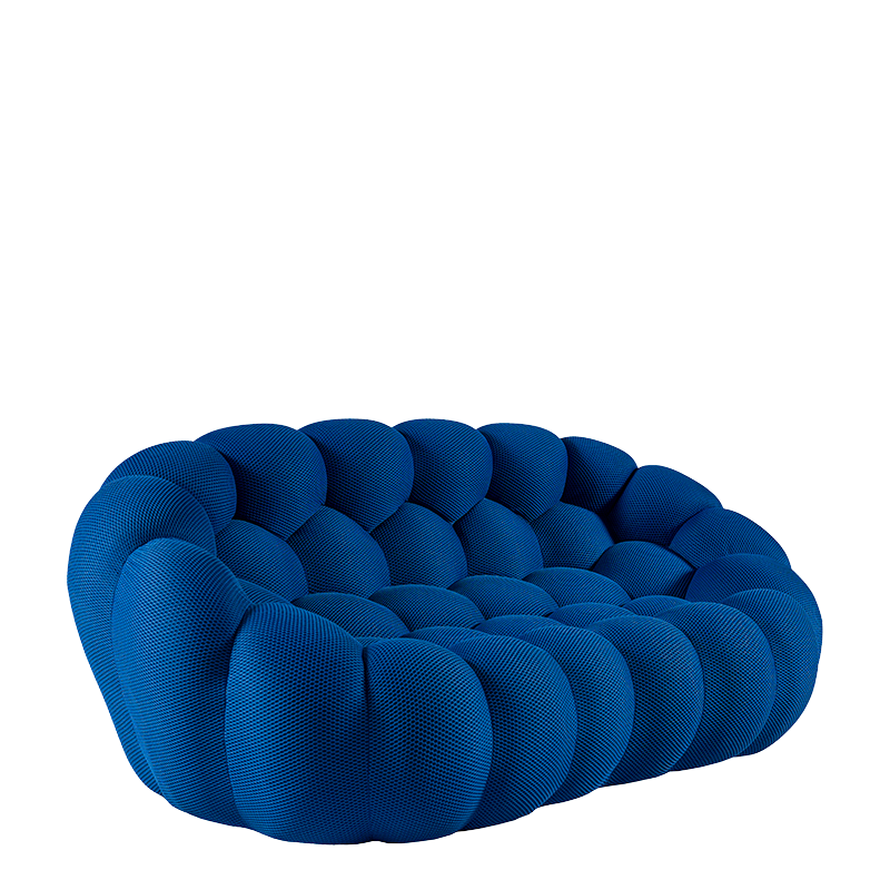 Canapé Bulle bleu 115 x 195 cm H 78 cm