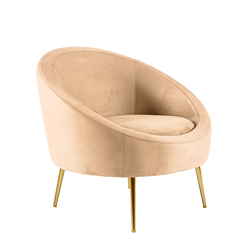 Fauteuil Sofia beige 92 x 82 cm H 78 cm