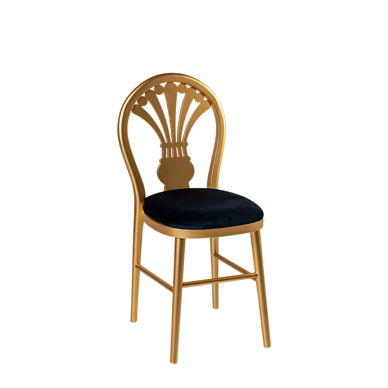 Stuhl Joséphine mit Sitzkissen Nachtblau