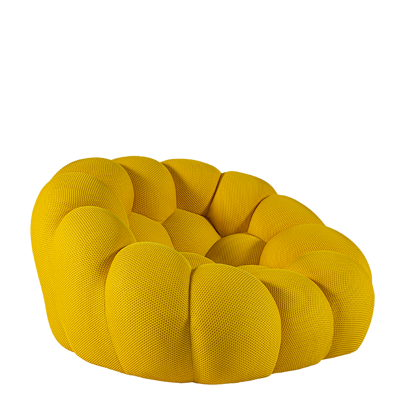 Fauteuil Bulle Jaune 115 x 118 cm H 78 cm