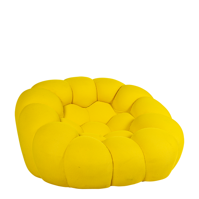 Fauteuil Bulle Jaune 115 x 118 cm H 78 cm