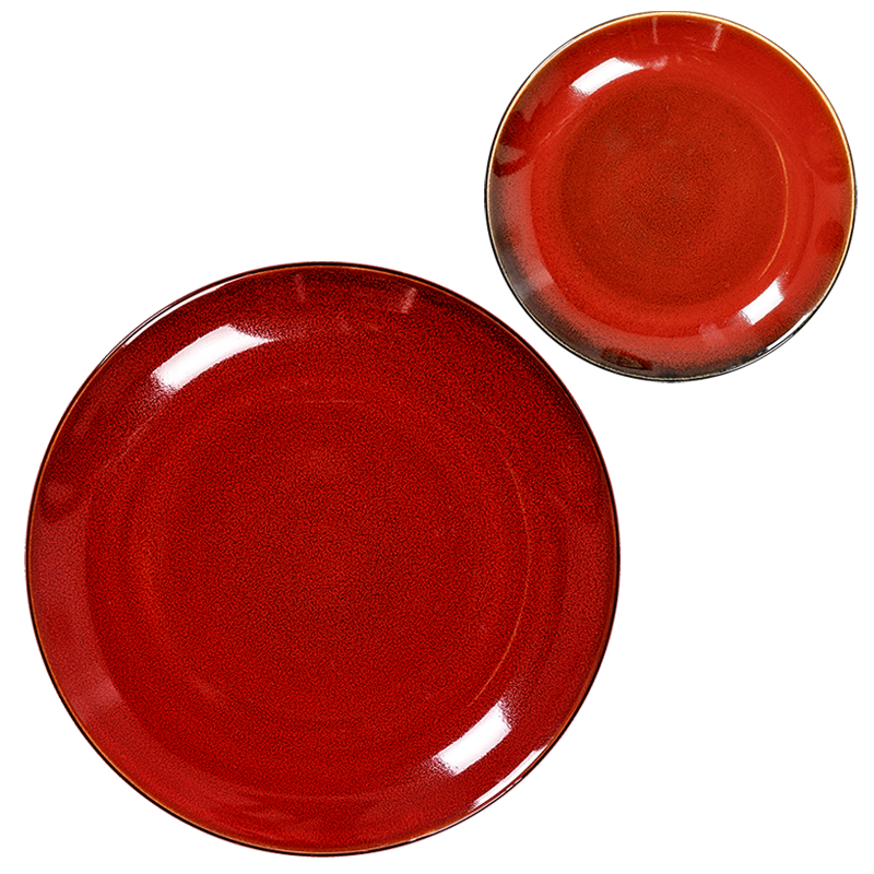 Assiettes Corfou rouge