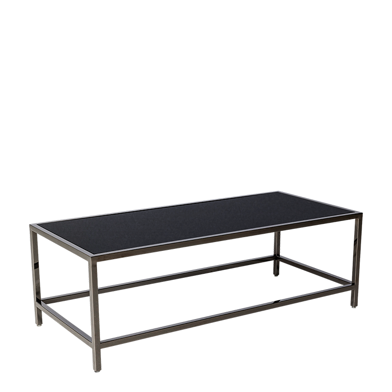 Table basse Unico rectangulaire acier 120 x 55 cm H 40 cm