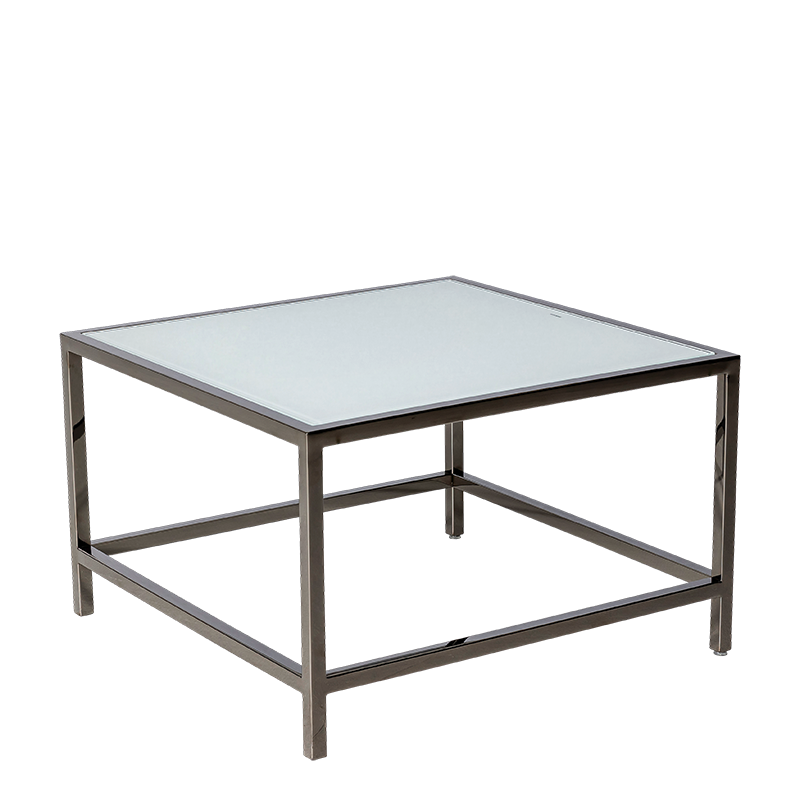 Table basse Unico carrée acier 65 cm x 65 cm H 40 cm