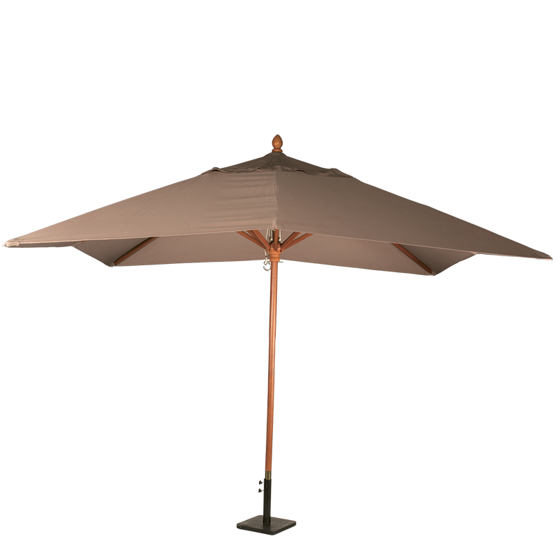 Parasol Louisiane 300 x 300 cm + socle acier 30 x 30 cm