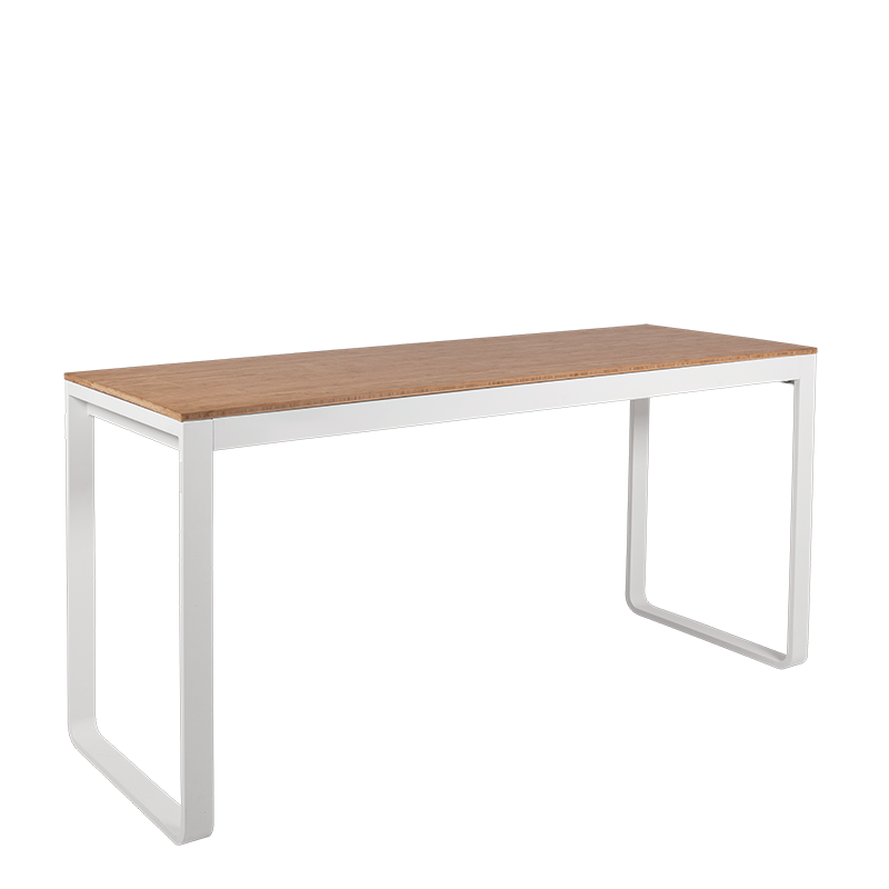 Table haute blanche 80 x 230 cm H 110 cm