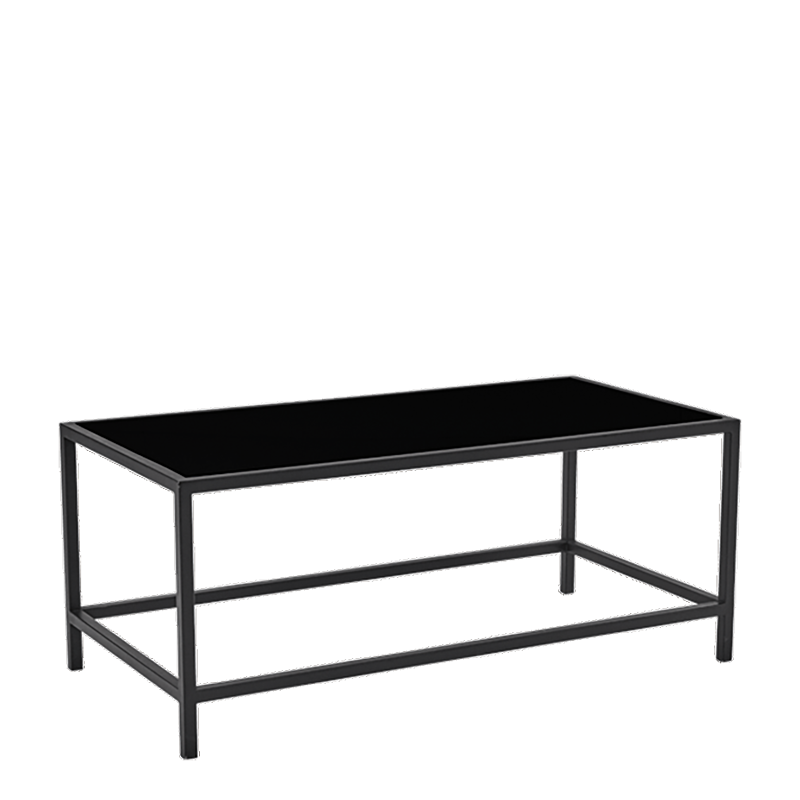 Tisch tief Unico rechteckig schwarz 120 x 55 cm H 40 cm