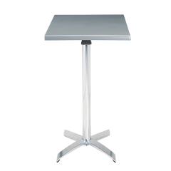 Stehtisch Stahl viereckig  60 x 60 cm H 111 cm