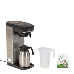 Kaffeemaschine mit Thermoskanne + 1 Paket mit 4 Dosen Kaffee