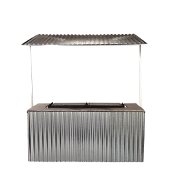 Buffet klappbar Wellblech BBQ 100 x 200 cm mit Dach